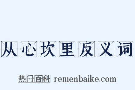 从心坎里反义词是什么意思的图片